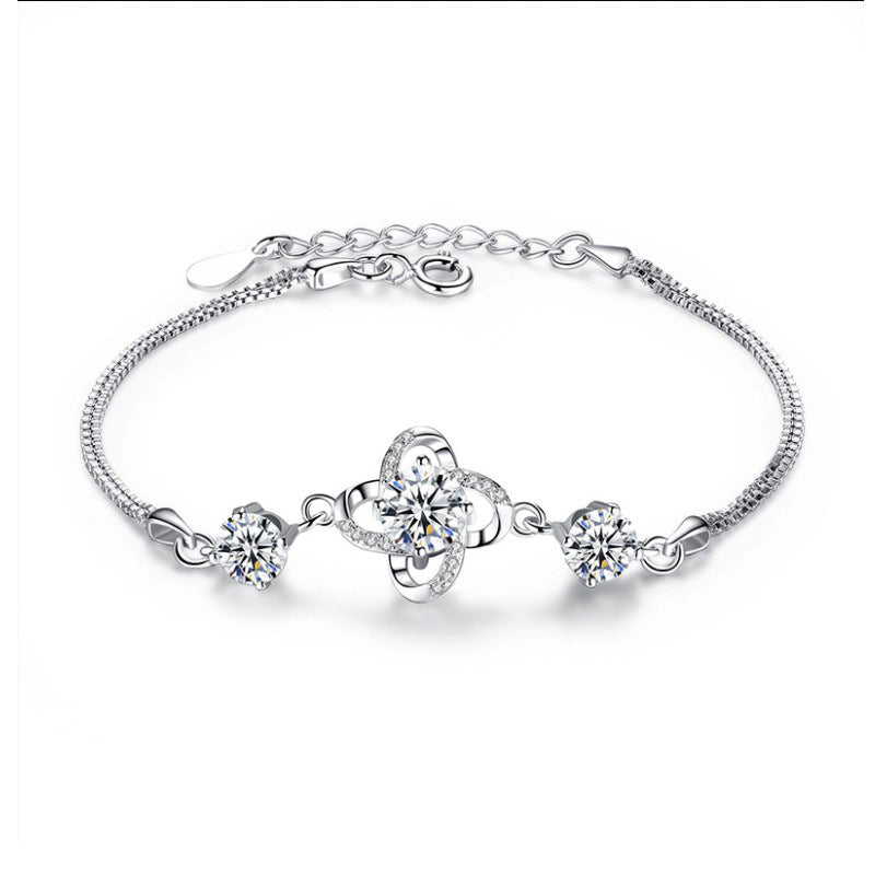 Crystal Clover Bracelet