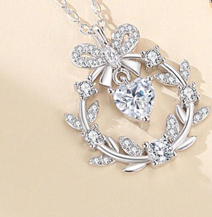 Heart and Bow Necklace