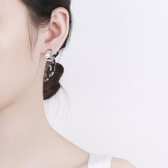 Heart Pearl Earrings
