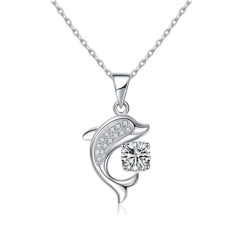 Starlight Dolphin Pendant Necklace