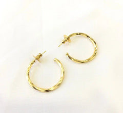 Twisted Hoops earrings My Store Gold Finish