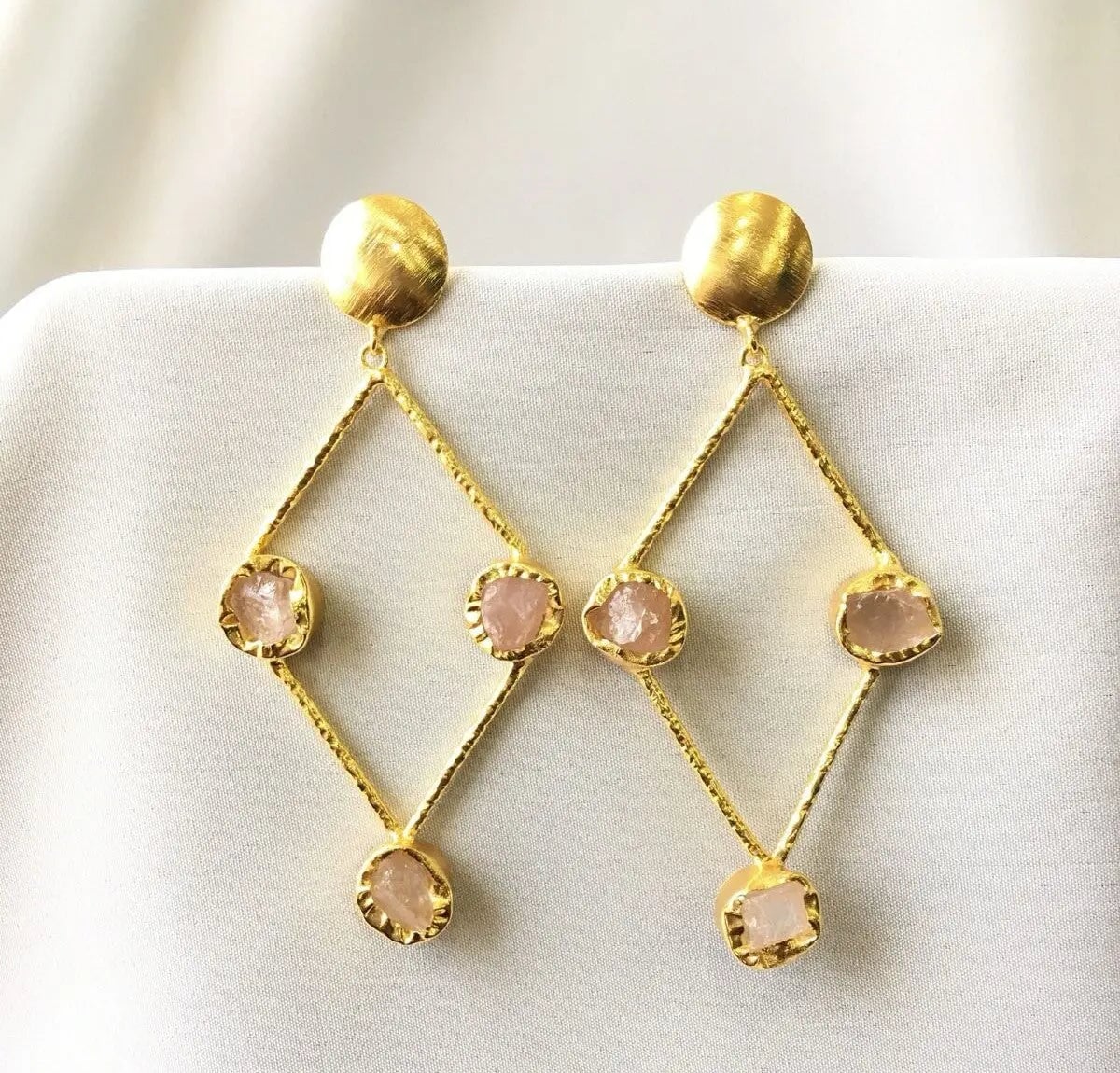 Tile Drops earrings My Store tan