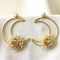 Crescent Chic earrings My Store tan