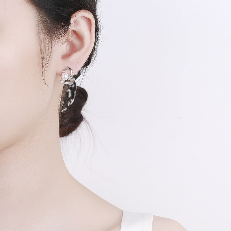 Heart Pearl Earrings