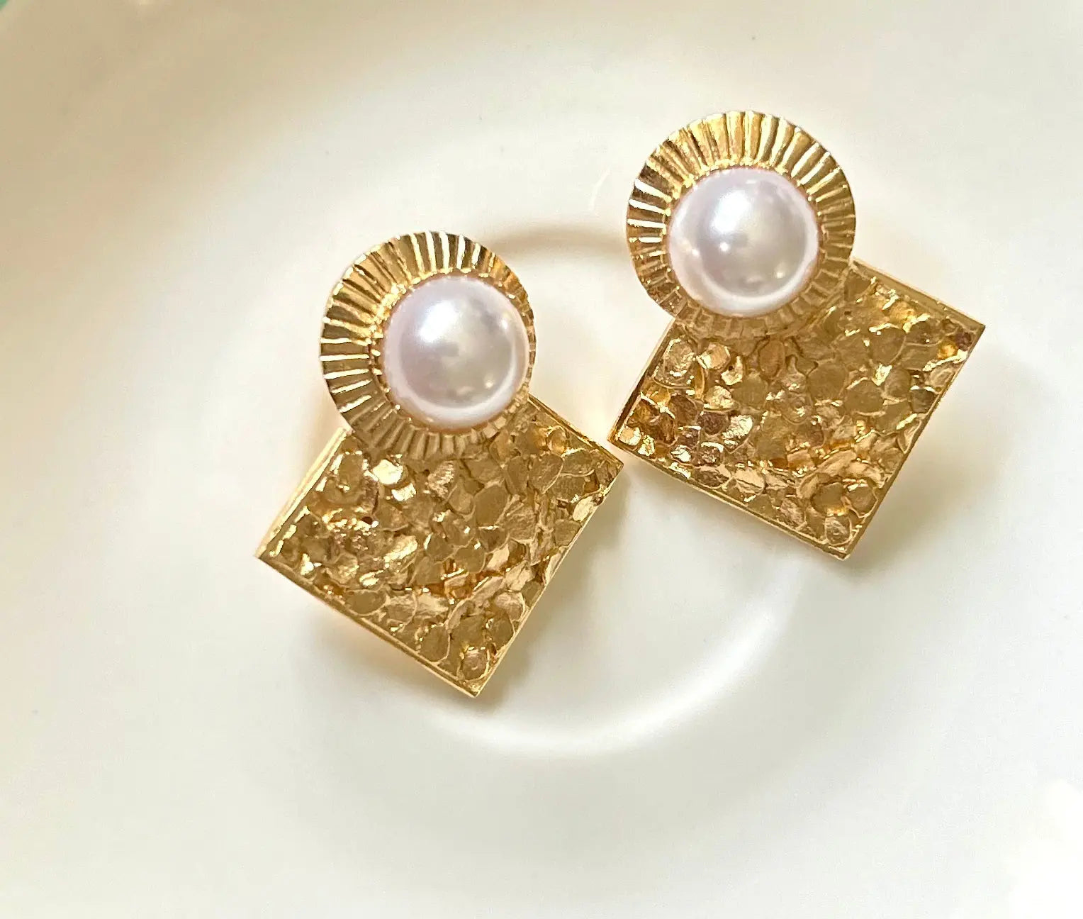 Fashion Earrings for women -Ridge Nugget Stud Earrings - shopatclassy5