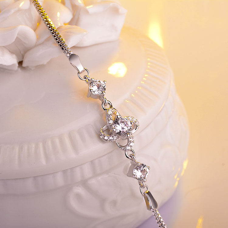 Crystal Clover Bracelet
