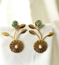 Load image into Gallery viewer, Golden Bloom Drops earrings My Store Green 
