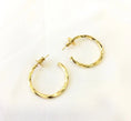 Load image into Gallery viewer, Twisted Hoops earrings My Store Gold Finish 
