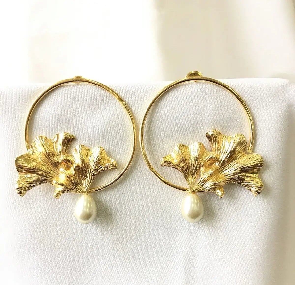 BONNIE PEARL EARRINGS My Store Gold Finish 
