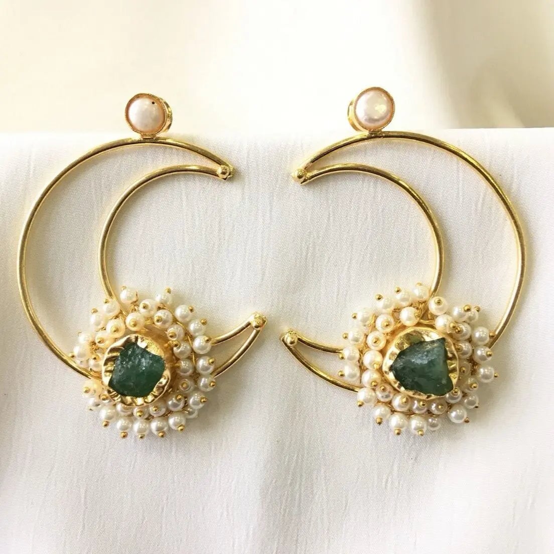 Crescent Chic earrings My Store green 