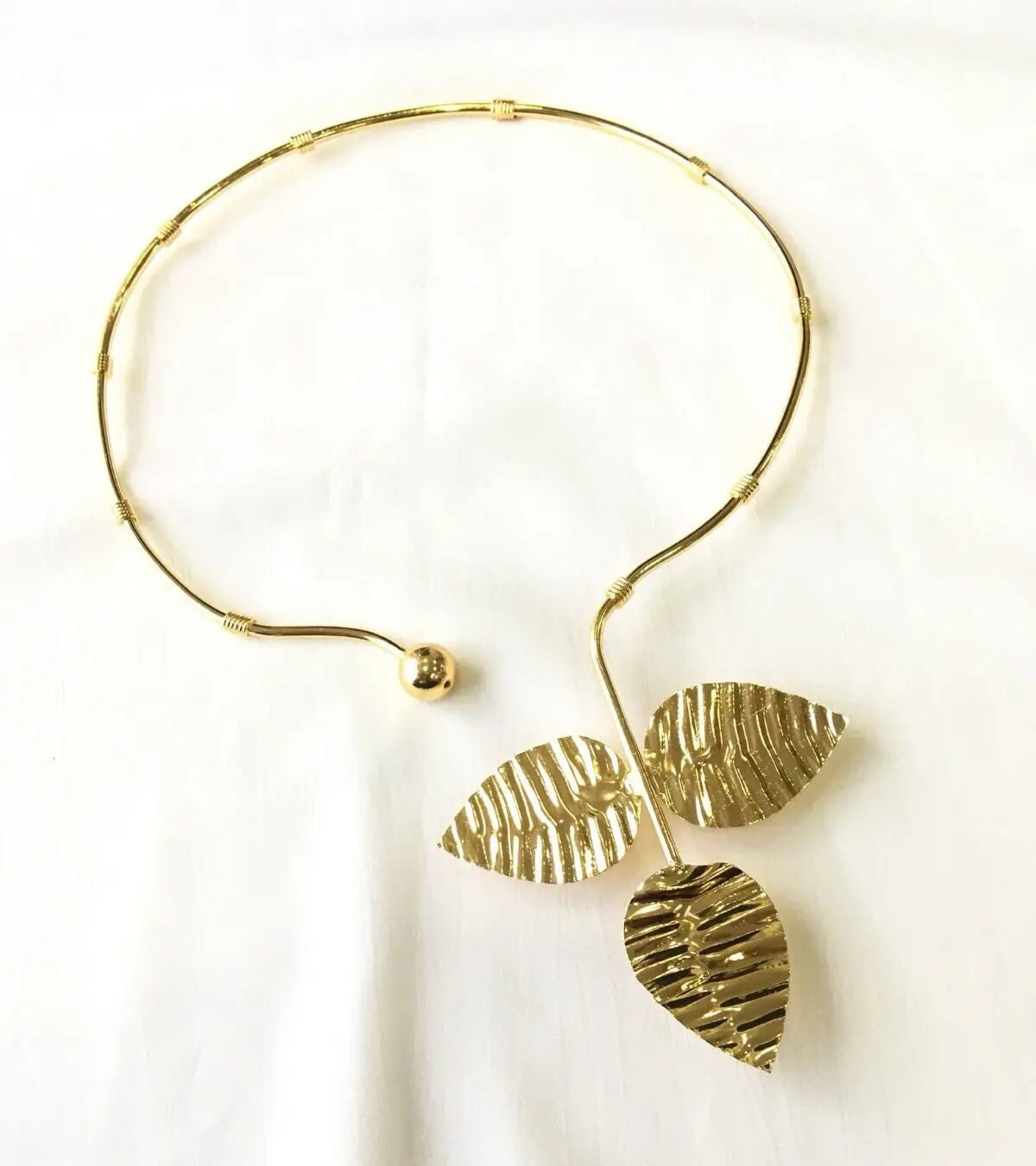 Petal Hasli Collar necklace My Store Gold Finish 