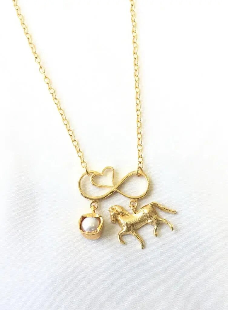 Zodiac lover-Sagittarius necklace My Store Gold Finish 