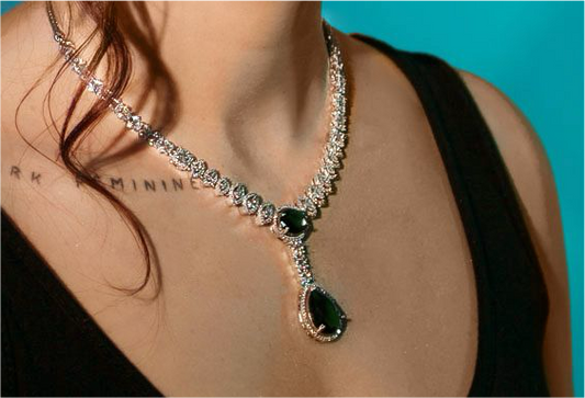 Pear cut Gem Necklace