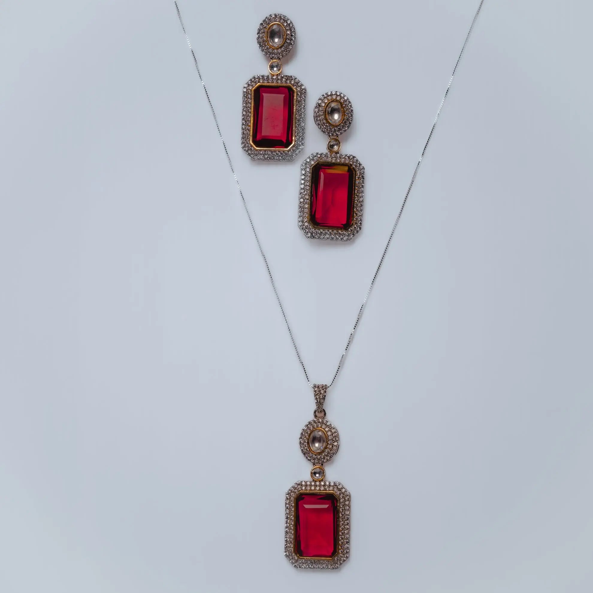 Prism Gem Pendant Set - shopatclassy5