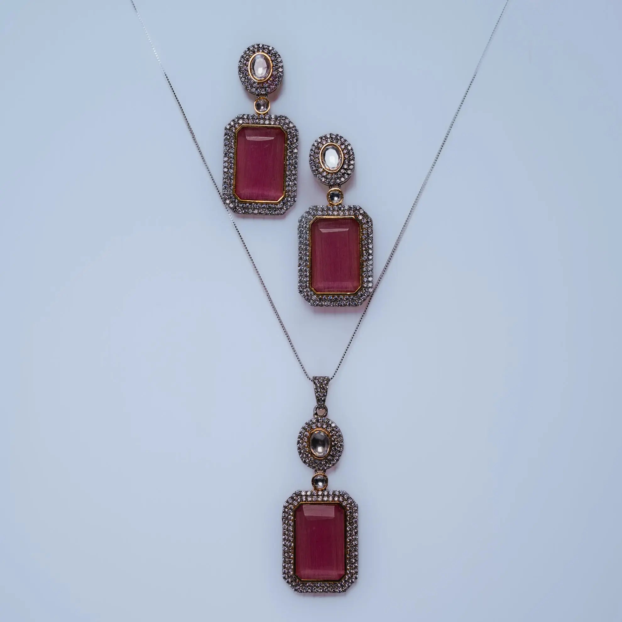 Prism Gem Pendant Set - shopatclassy5