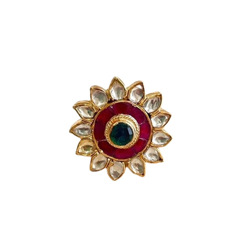 Bloom kundan ring
