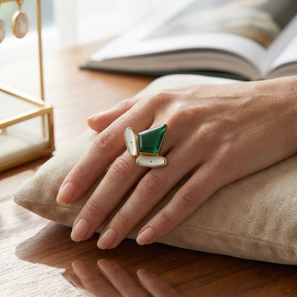 Pearly Prism Ring