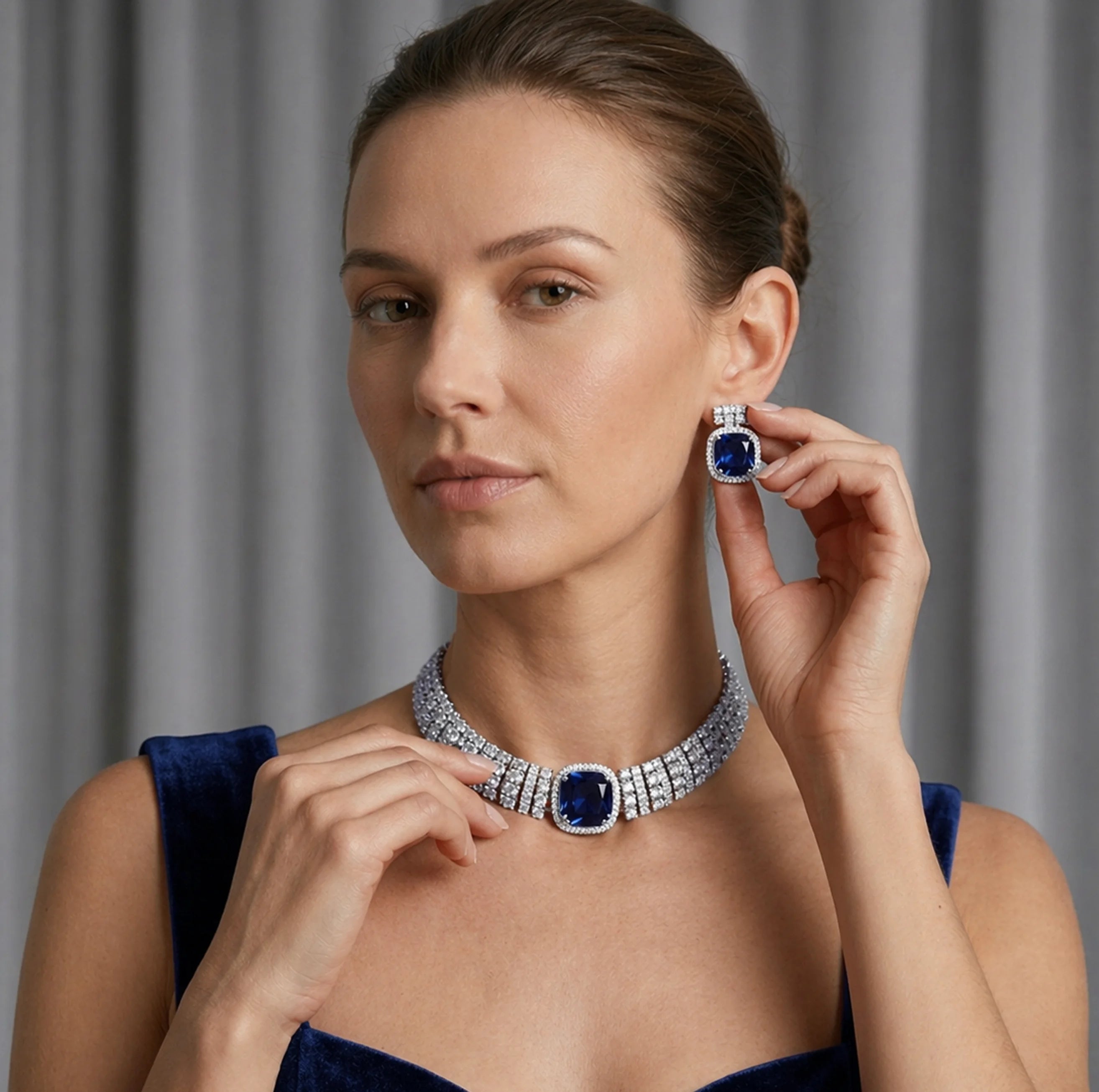 Victorian Doublet Stone Choker Necklace