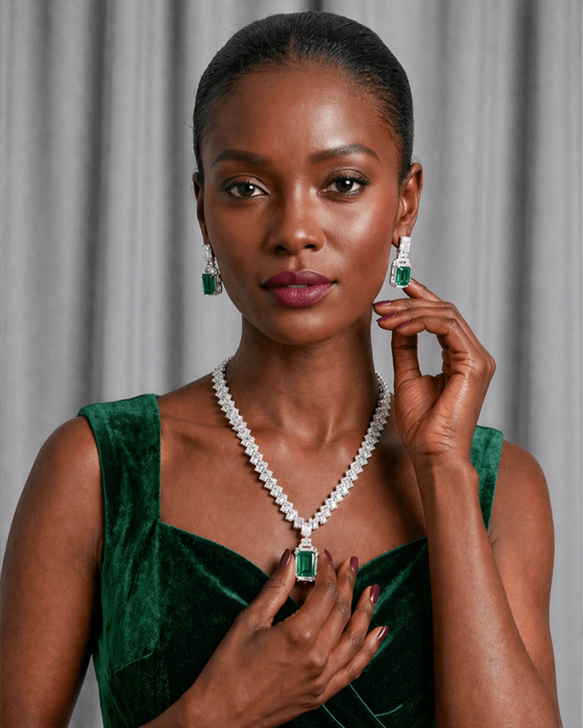 Monalisa Radiant Rectangle Statement Necklace
