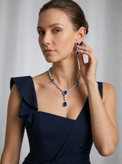 Bouquet Crystal Floral Statement Necklace Set